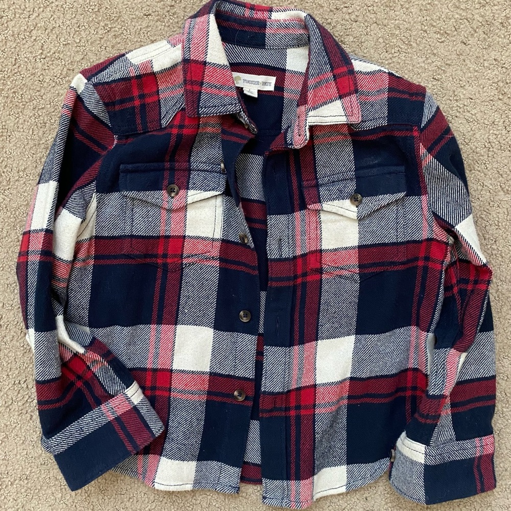 Tucker + Tate Plaid Shacket / button down